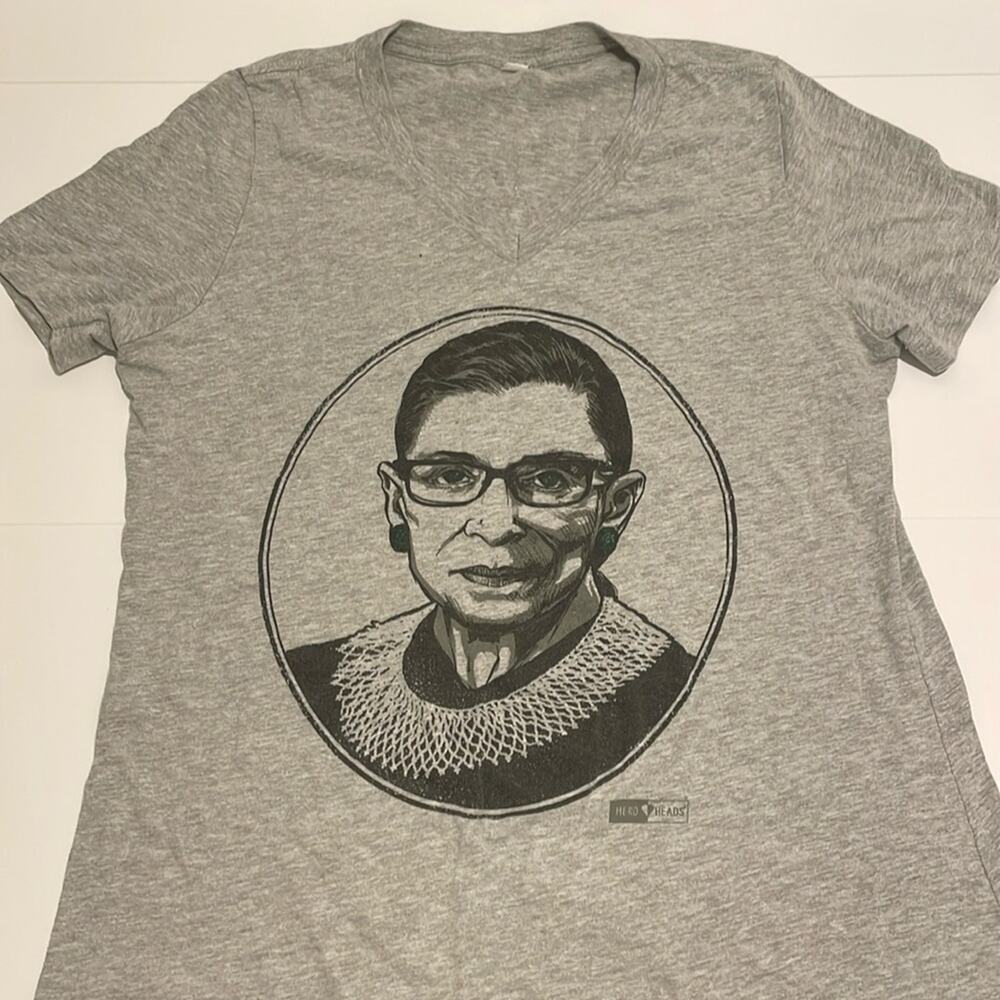 RBG Ruth Bader Gingsburg Size Small Women's V Neck Tee